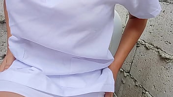 Filipina Nurse Gets Savagely Nailed By A Burly Construction Worker In A Deserted Hospital